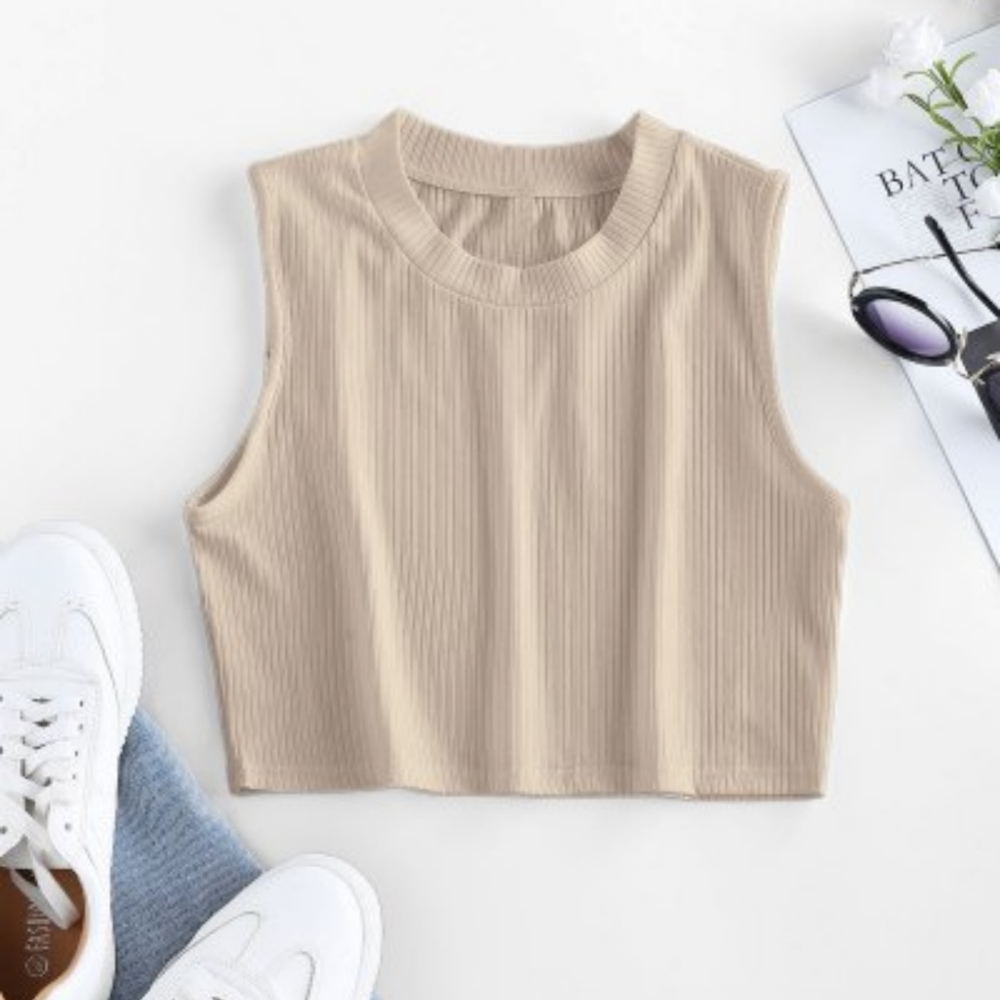 Ribbed crop tank